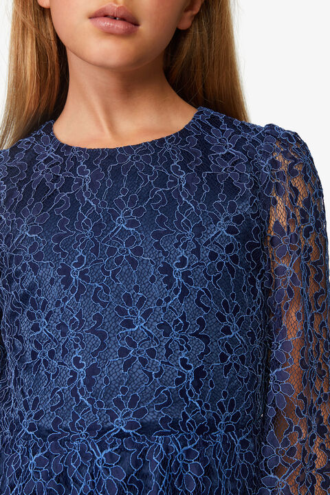 SIENNA TIERED LACE DRESS in colour BLACK IRIS