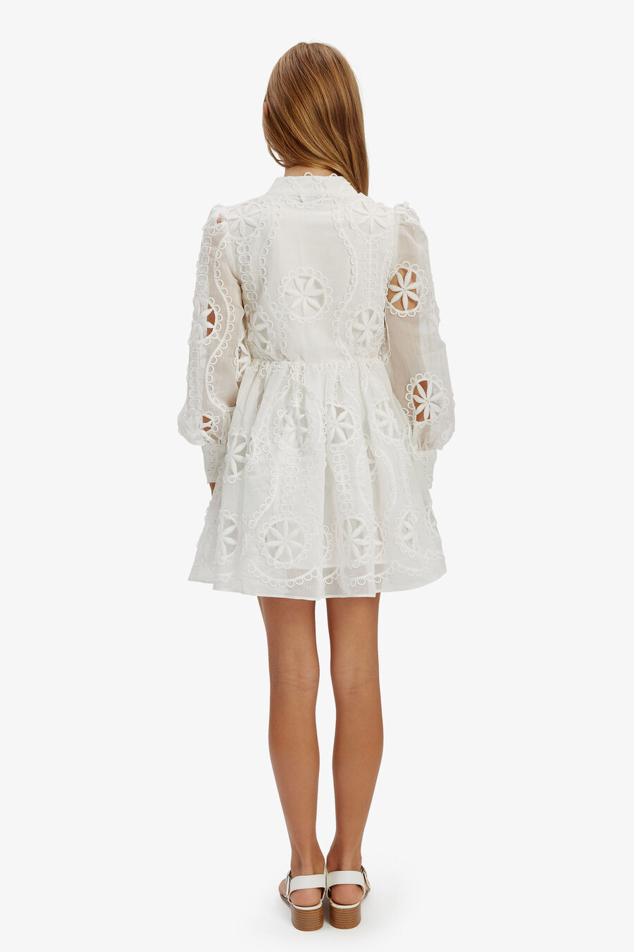 Girls Fira Floral Broderie Dress