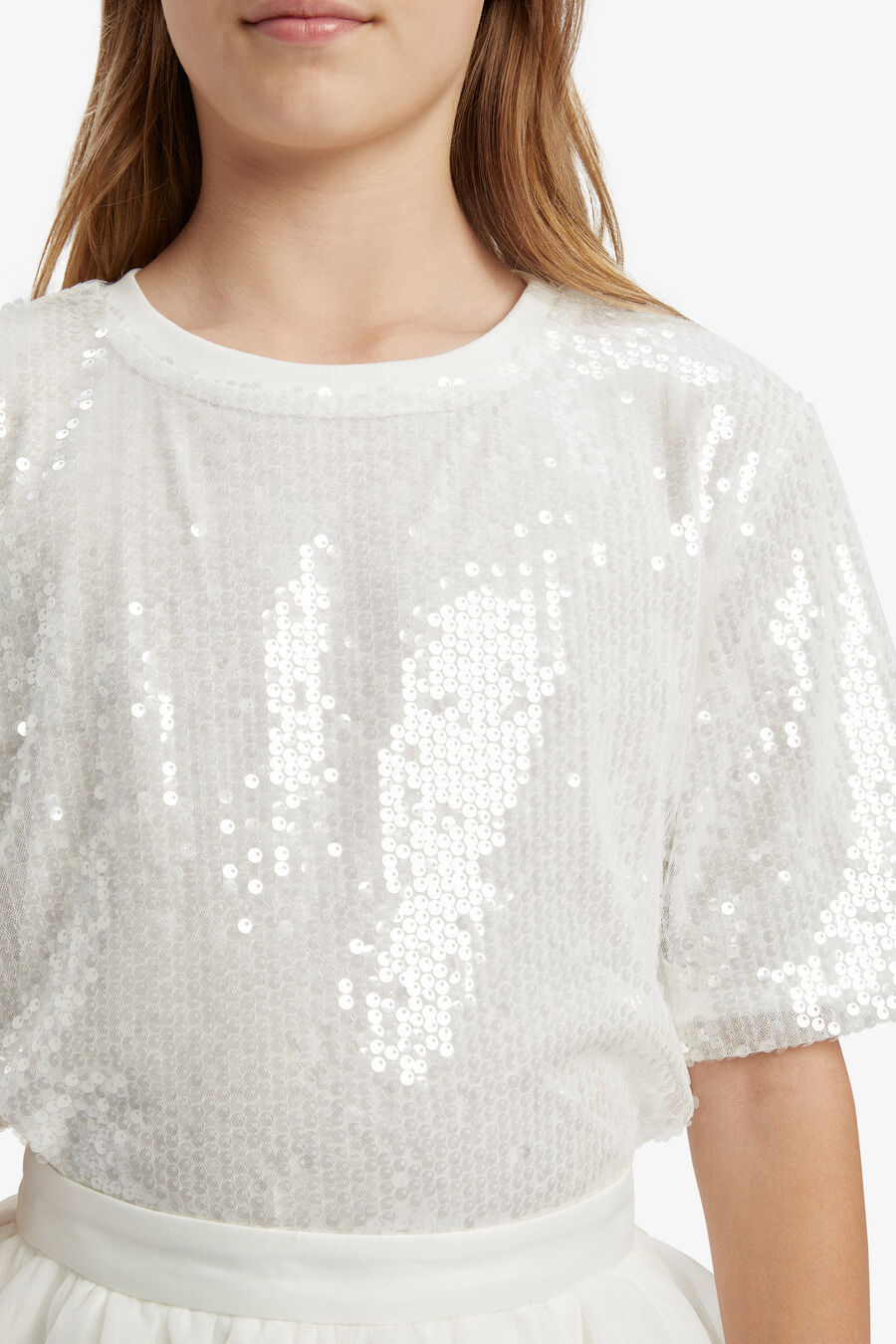 STELLA SEQUIN TEE in colour ARCTIC ICE