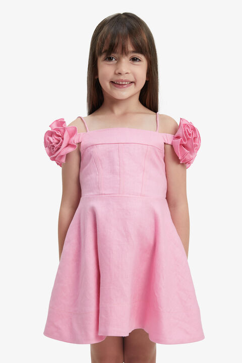 GIRLS SIGMA CORSET MINI DRESS in colour BEETROOT PURPLE