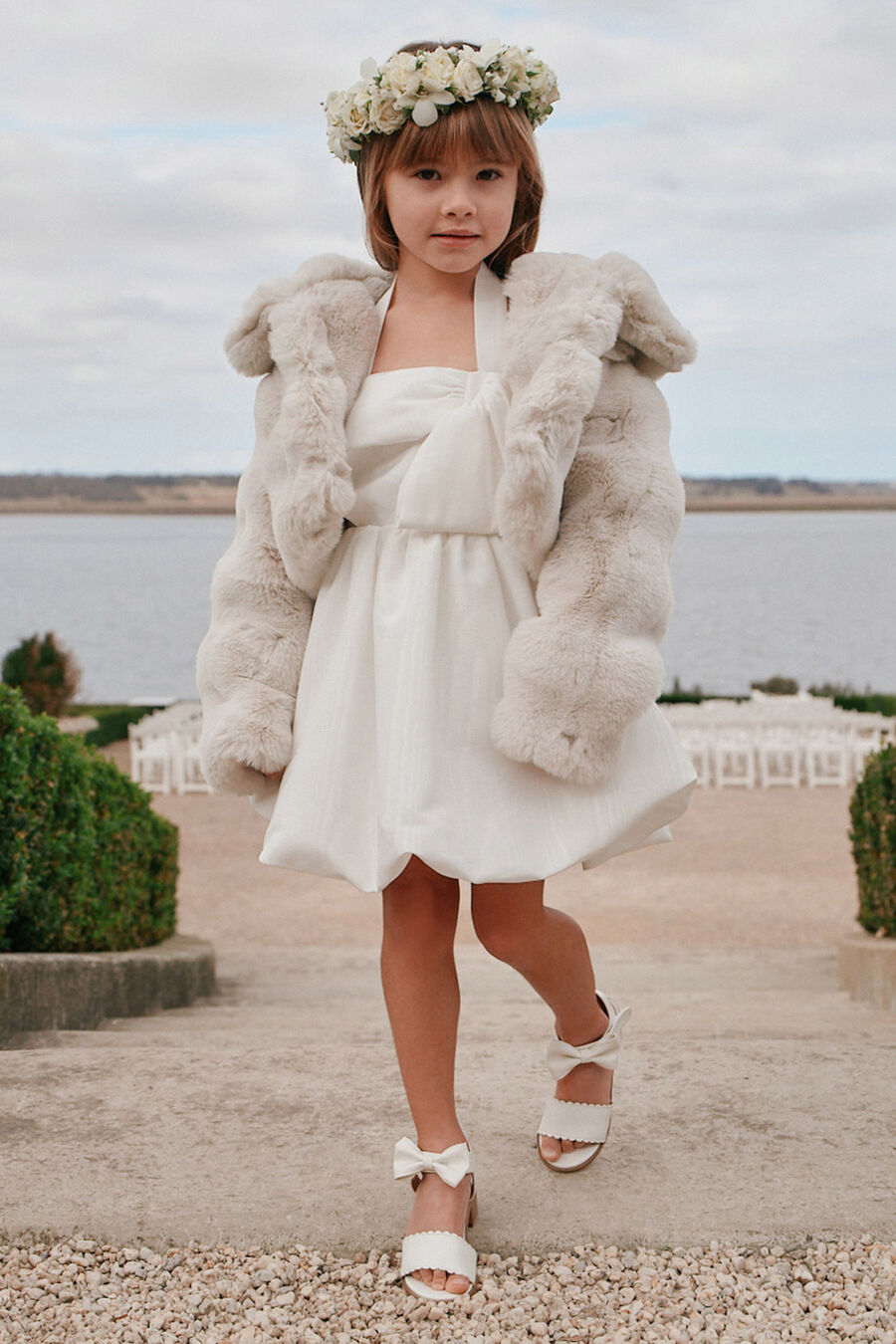 Girls Athera Cropped Faux Fur Jacket