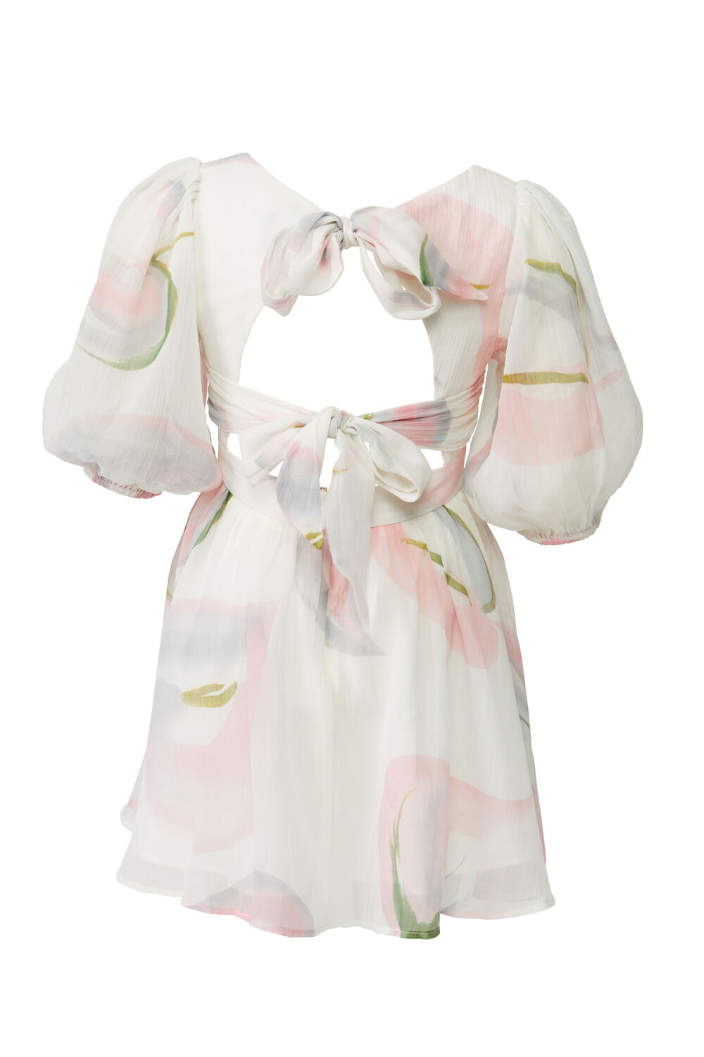 GIRLS mini water floral dress in colour MAJOLICA BLUE