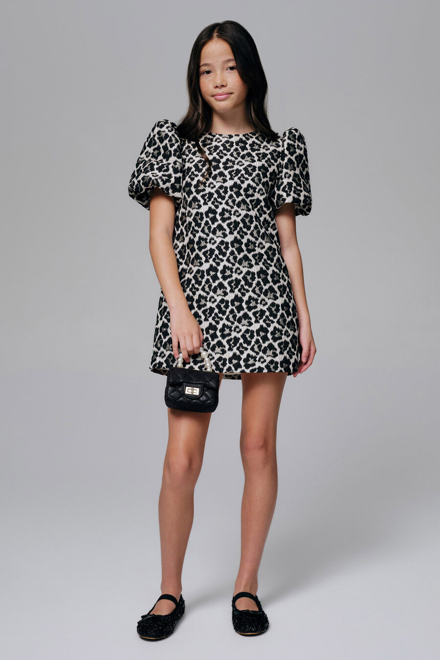 Girls Zayla Leopard Mini Dress