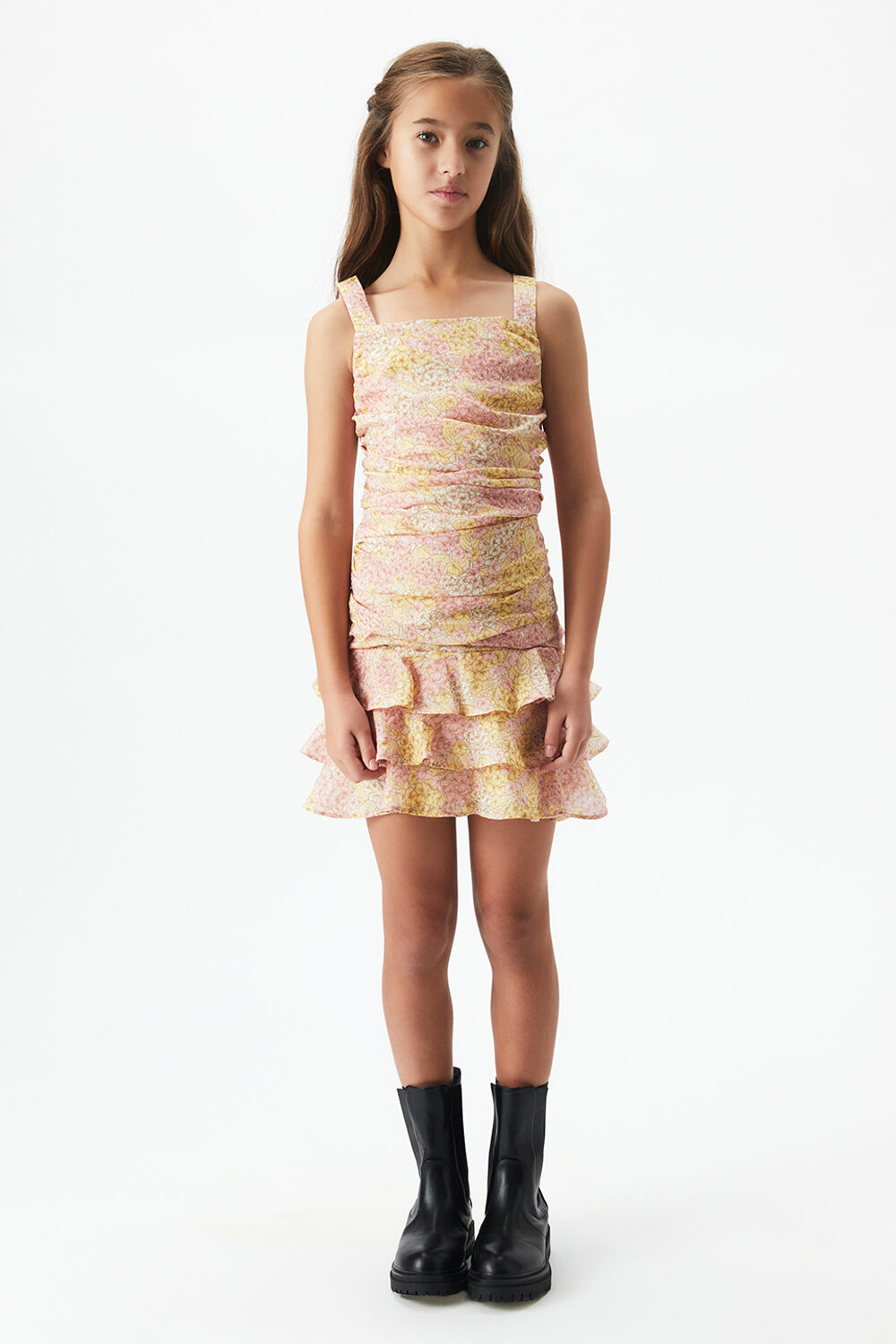 GIRLS MIKA FLORAL DRESS in colour EL N YELLOW