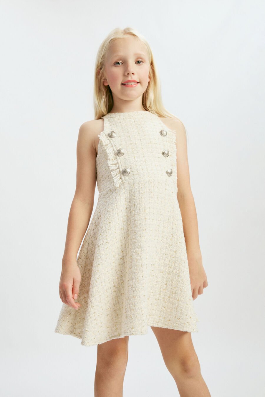Girls Roma Boucle Dress