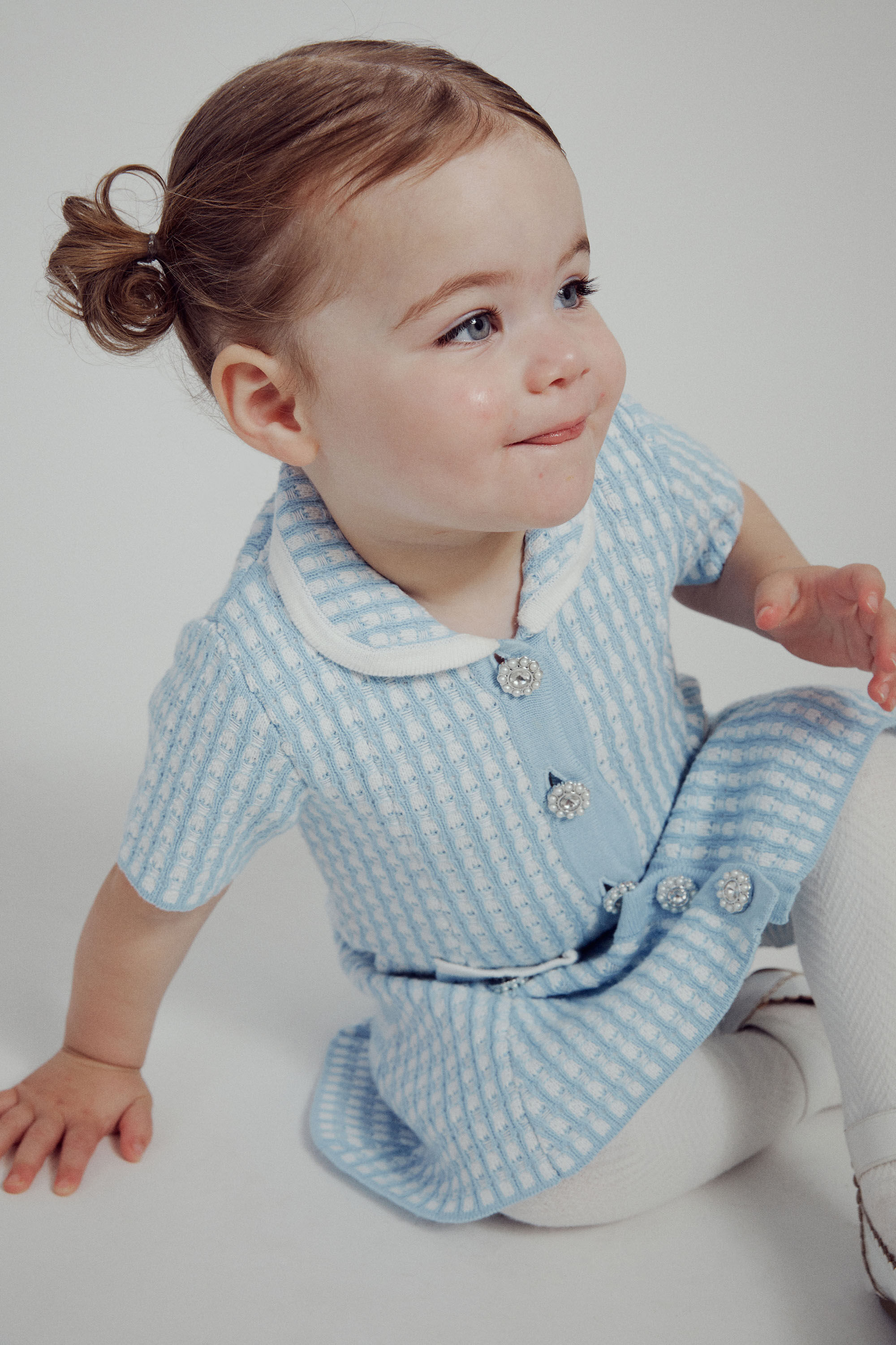 Baby girl blue gingham dress online