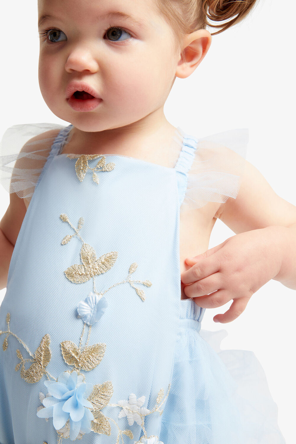 BRONTE FLORAL TULLE GROW in colour ANGEL WING