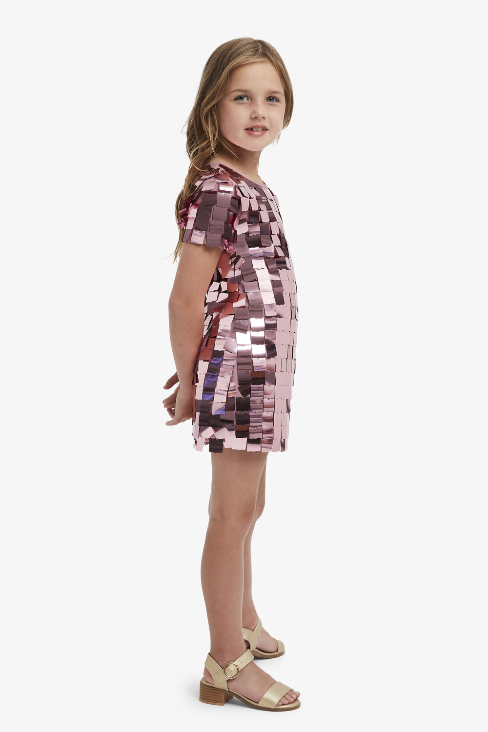 KATANA SEQUIN DRESS in colour PINK CARNATION
