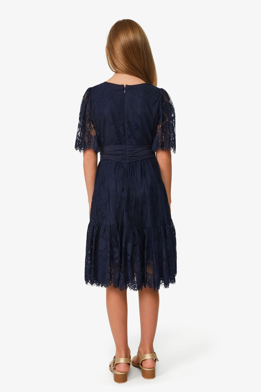 Girls JOELLE LACE DRESS in colour BLACK IRIS