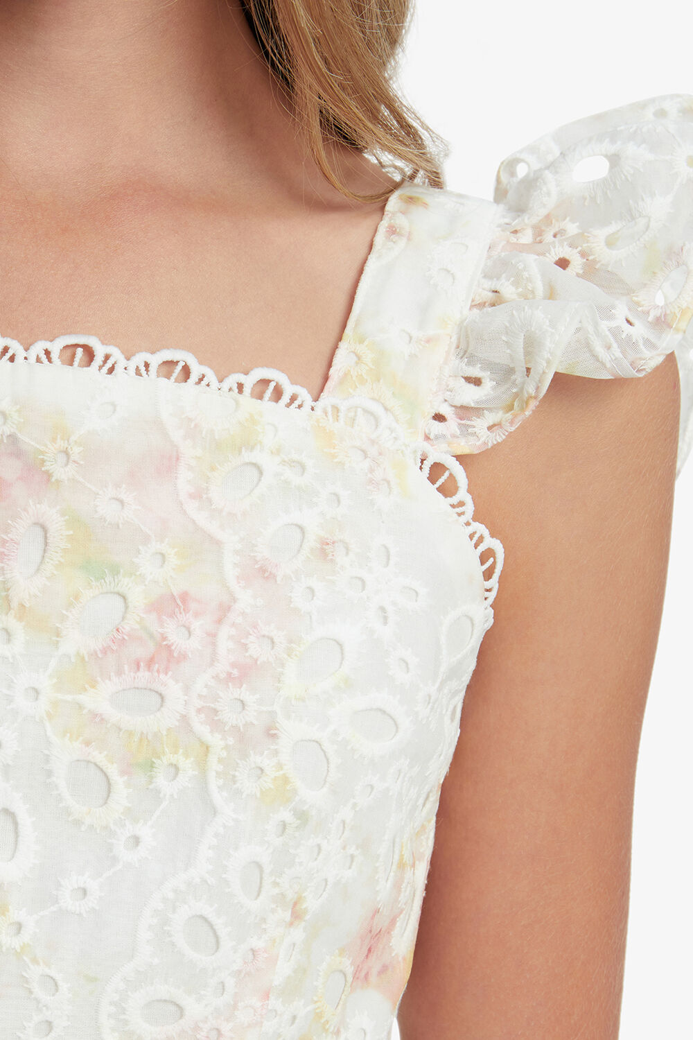 THALIA BRODERIE TOP in colour ORCHID BLOOM
