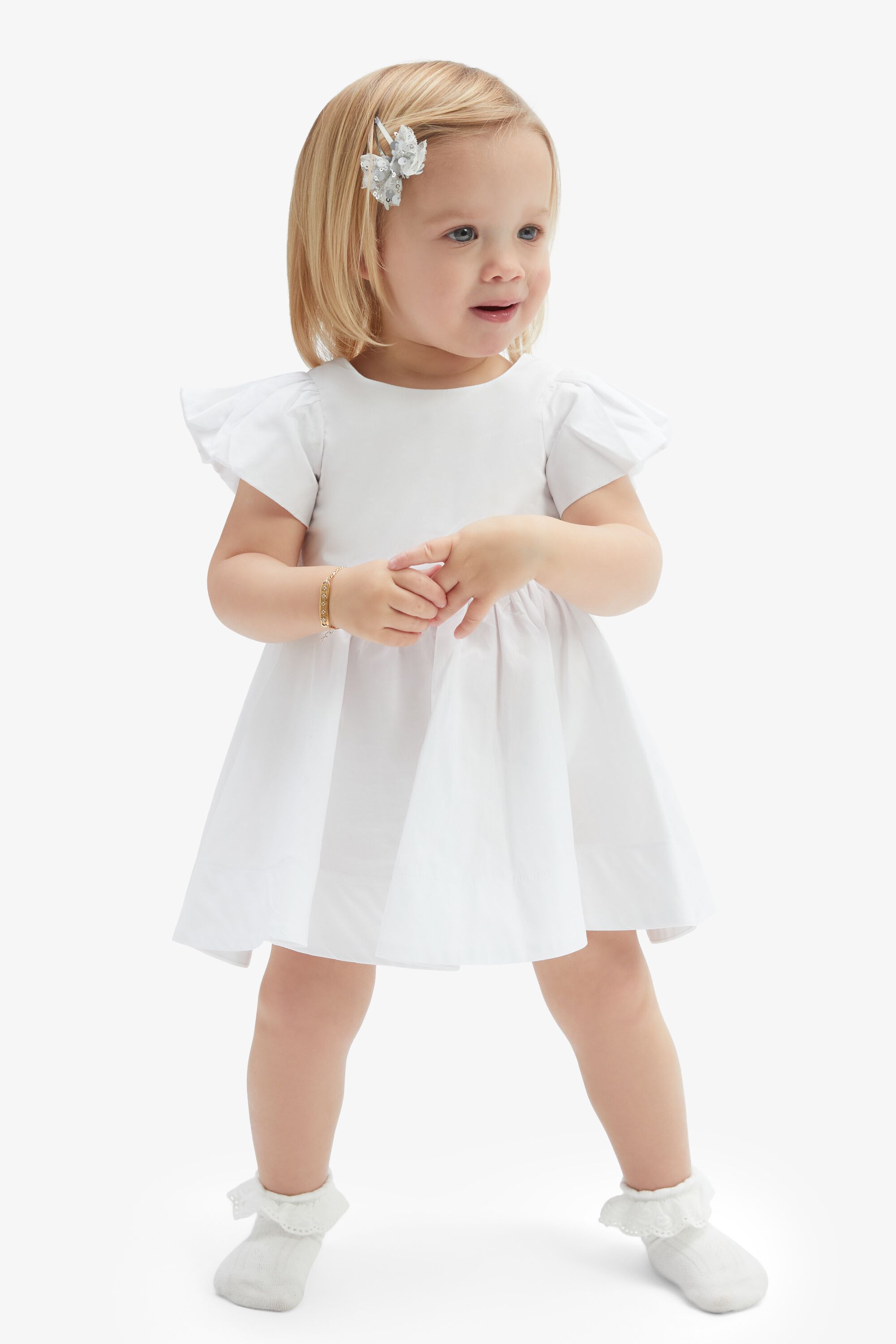 Baby girl sales with white dress