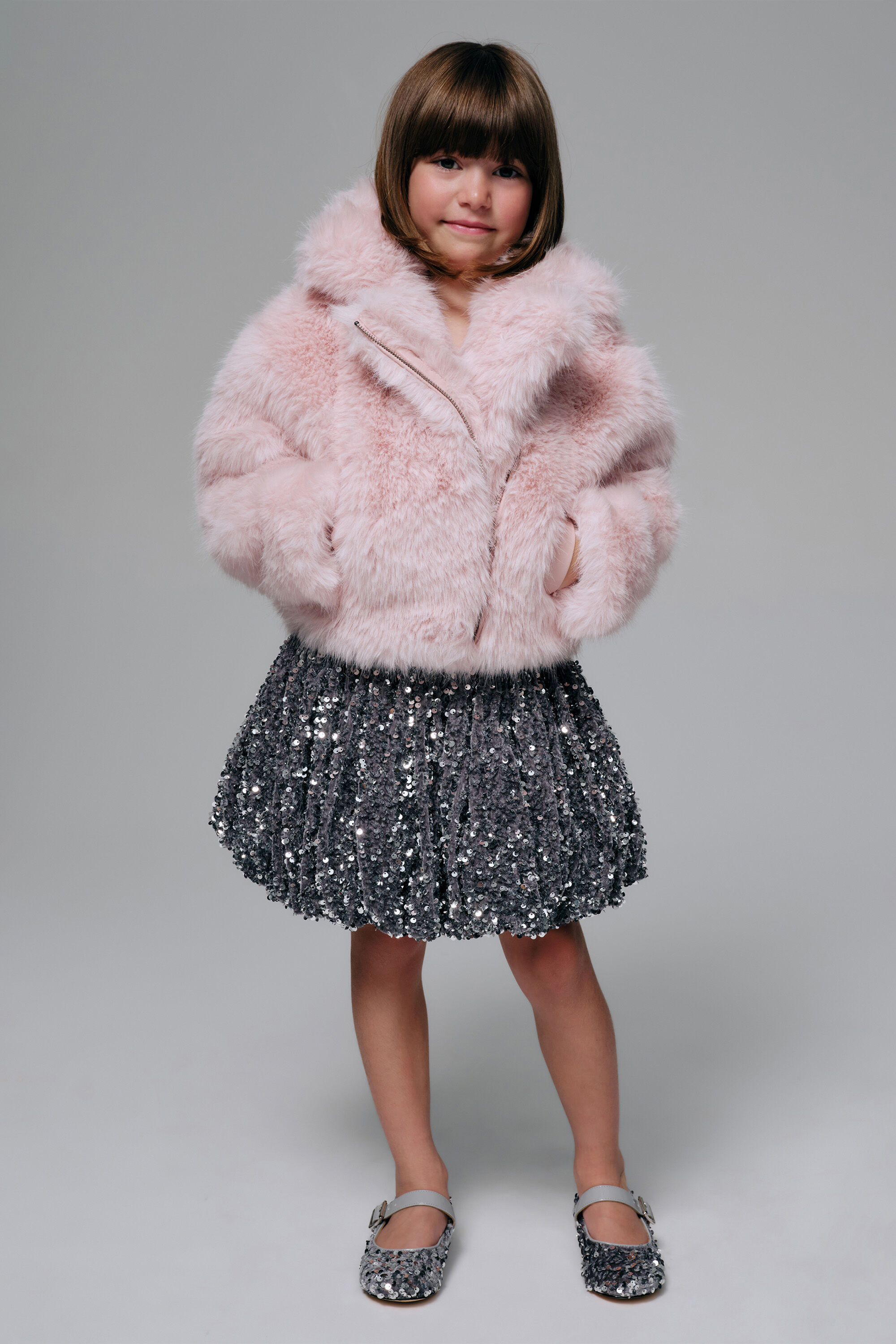 Girls Jayden Faux Fur Jacket In Pink | Bardot Junior