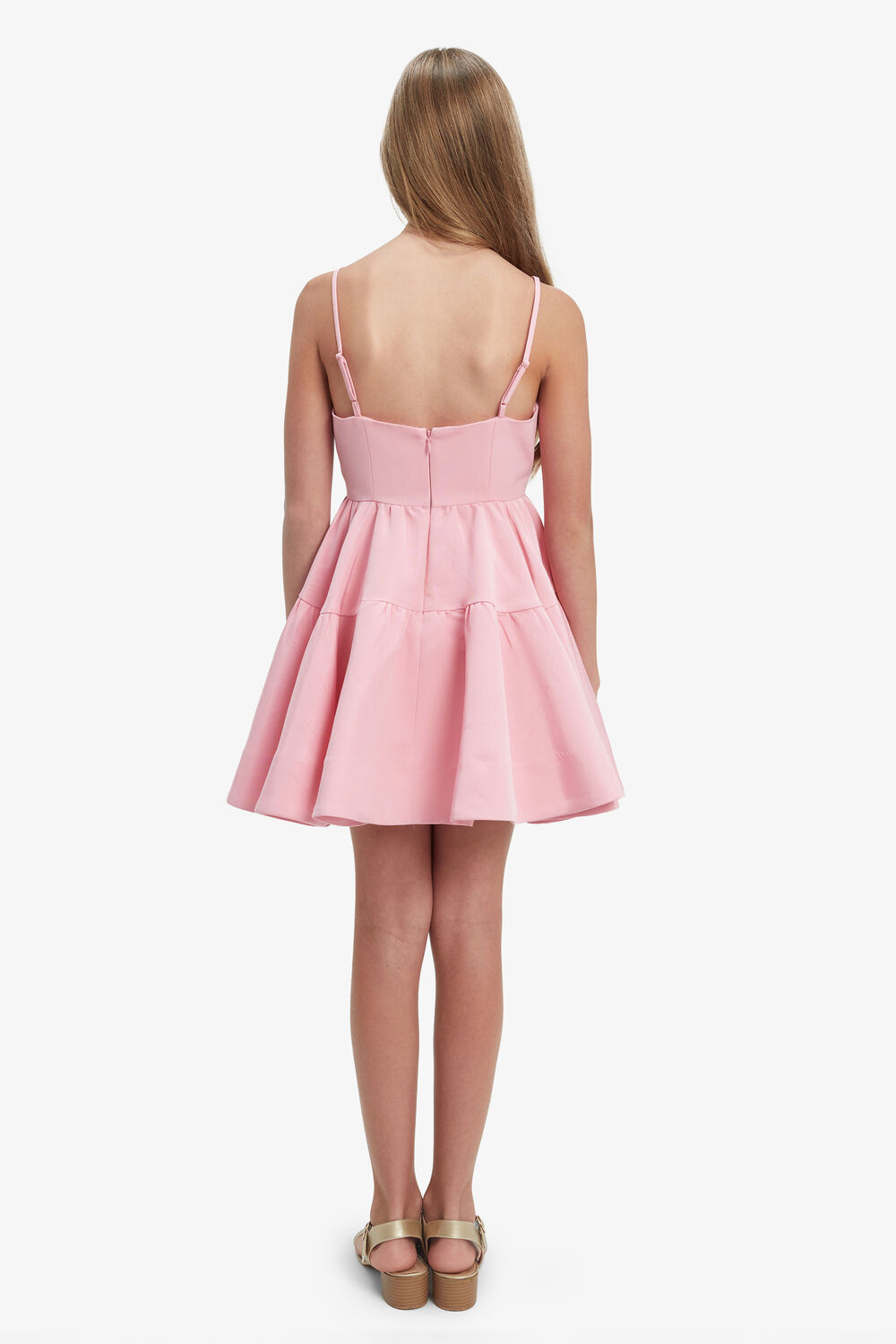 CHARLOTTE MINI DRESS in colour CHALK PINK