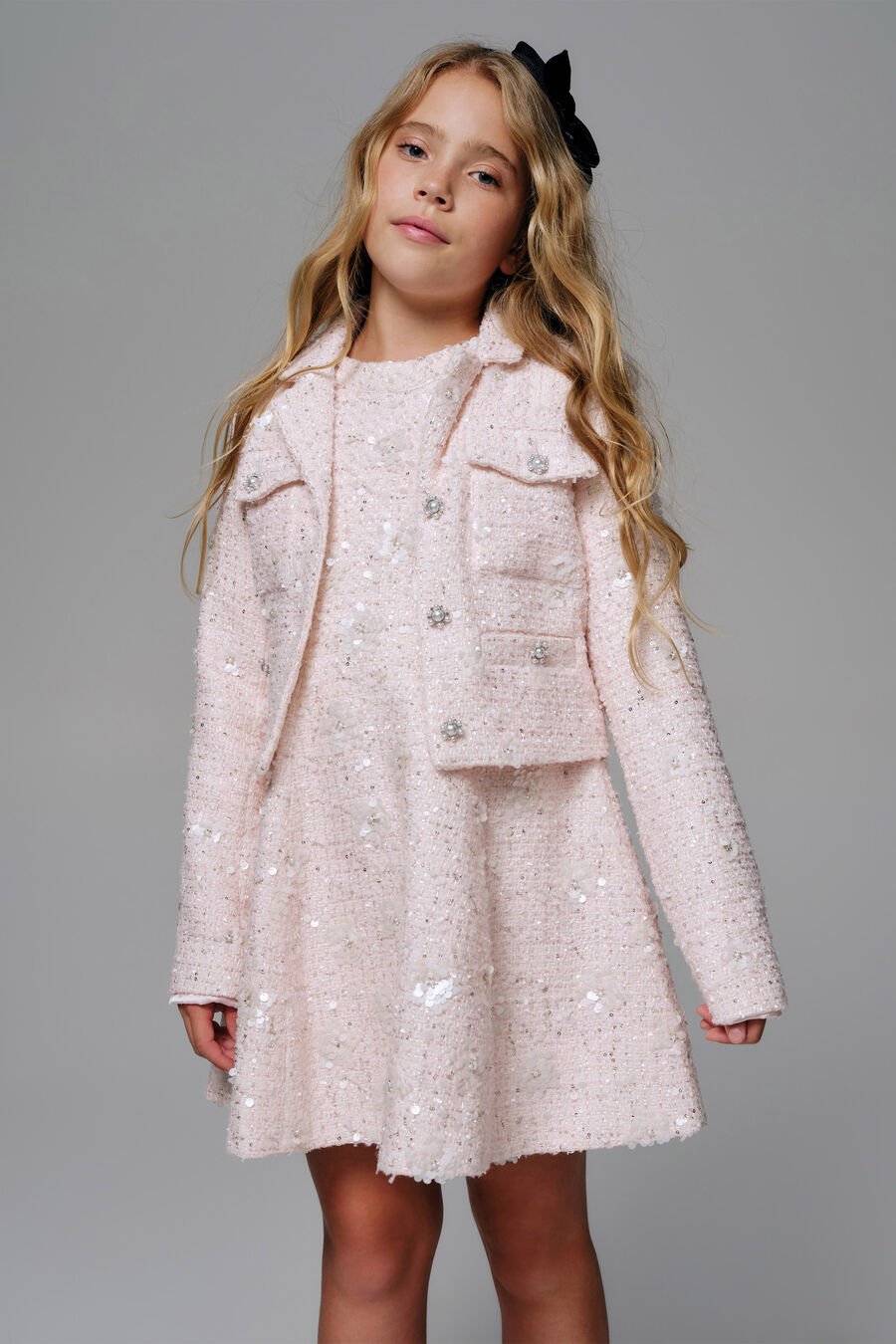 YVE BOUCLE BLAZER in colour Soft Pink