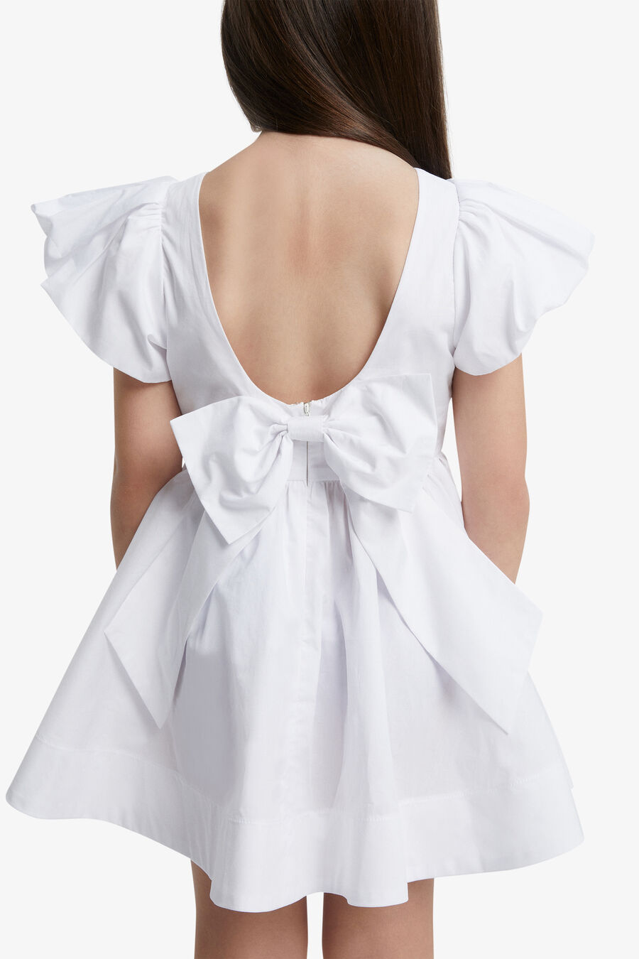 LANAI POPLIN DRESS in colour Orchid White