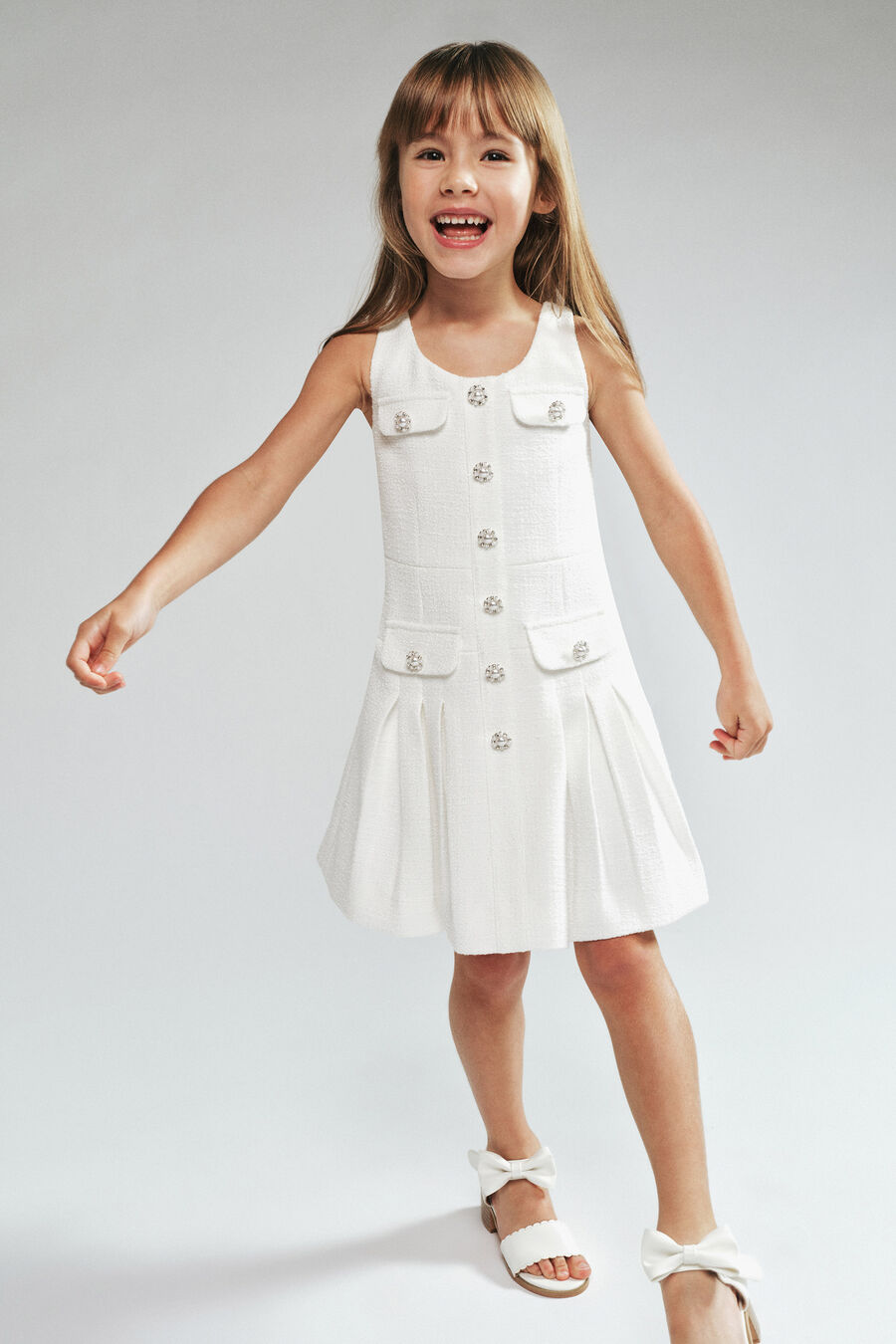Girls Aurelia Boucle Dress