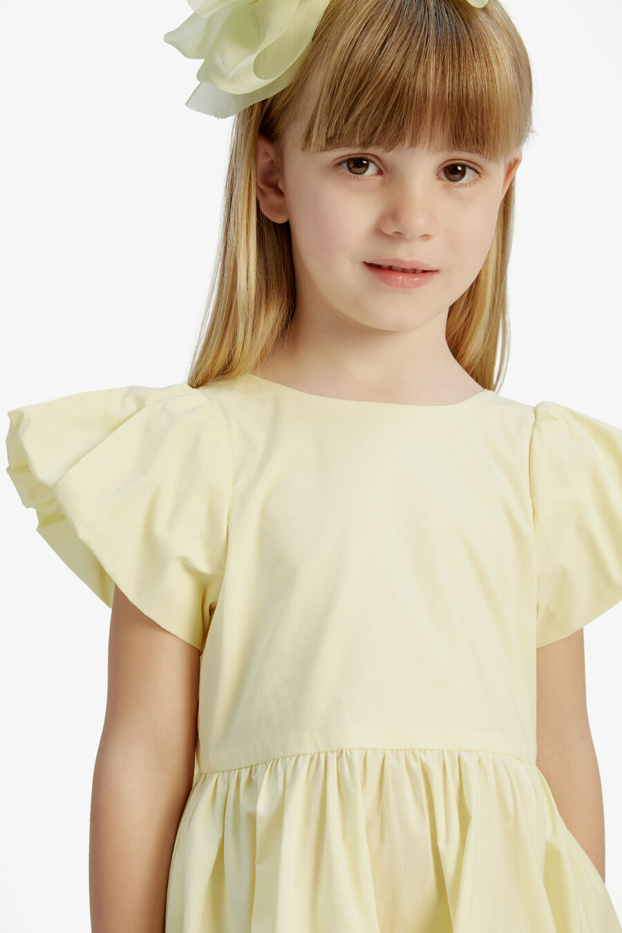 LANAI POPLIN DRESS in colour LEMON