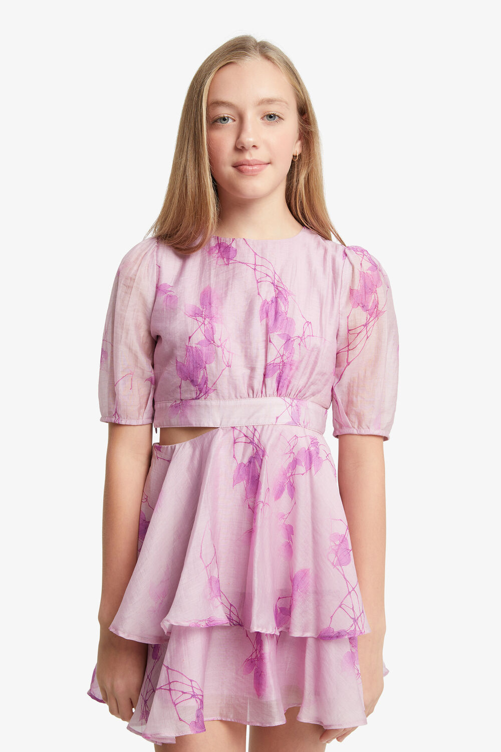 SUKI MINI DRESS in colour VIOLET TULIP