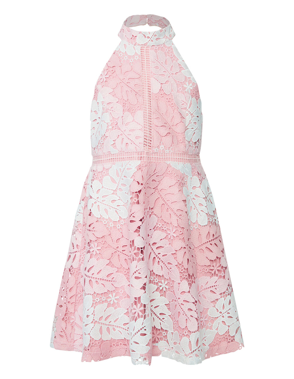 GEMMA TWO TONE LACE DRESS in colour CLOUD DANCER