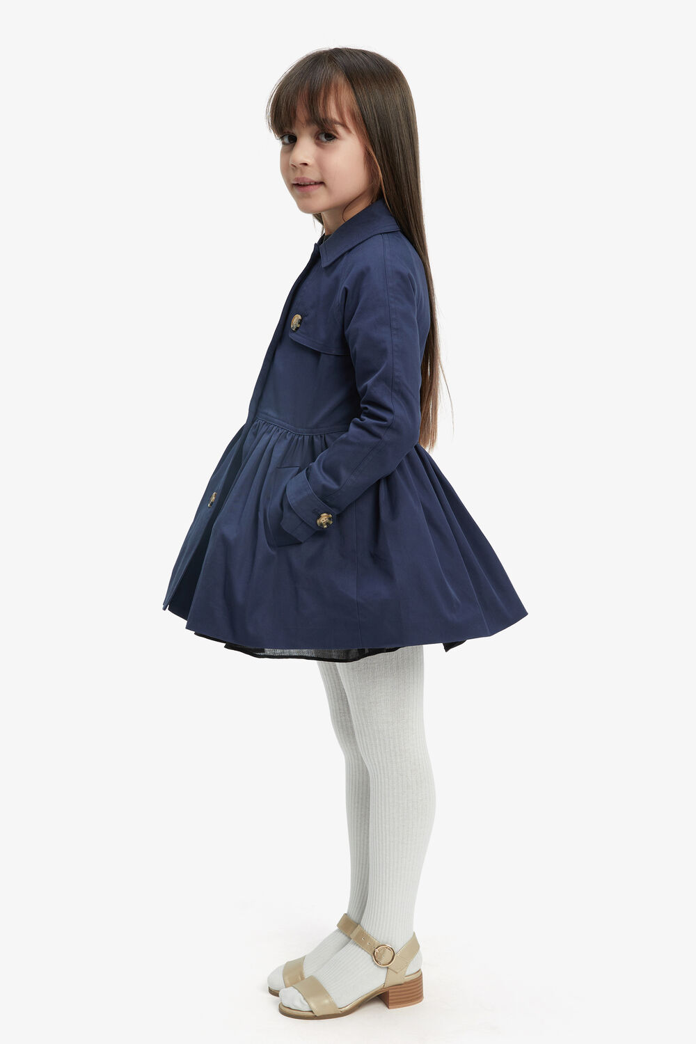 GIRLS MIA CLASSIC TRENCH in colour BLACK IRIS