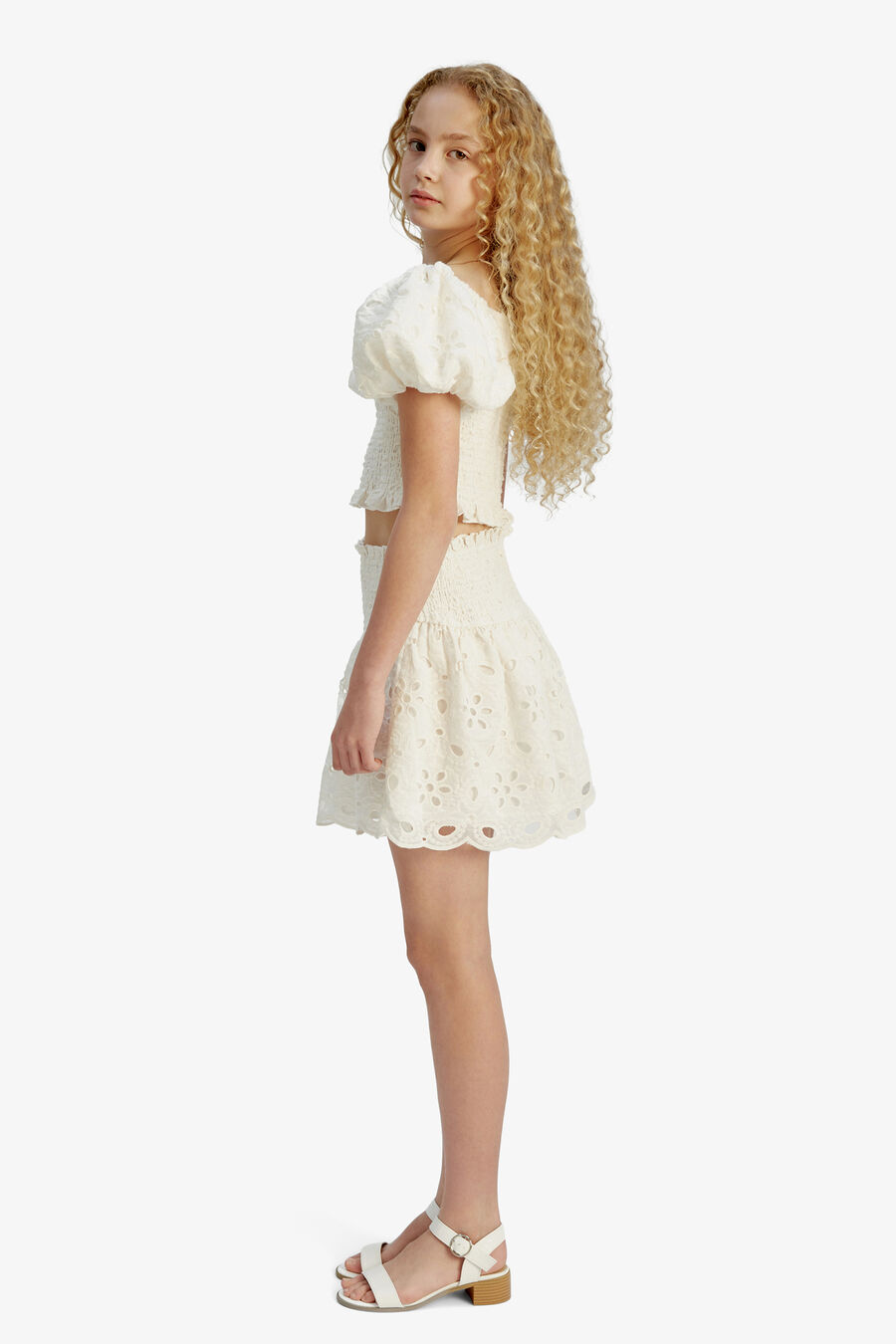 Girls Ashlyn Broderie Skirt