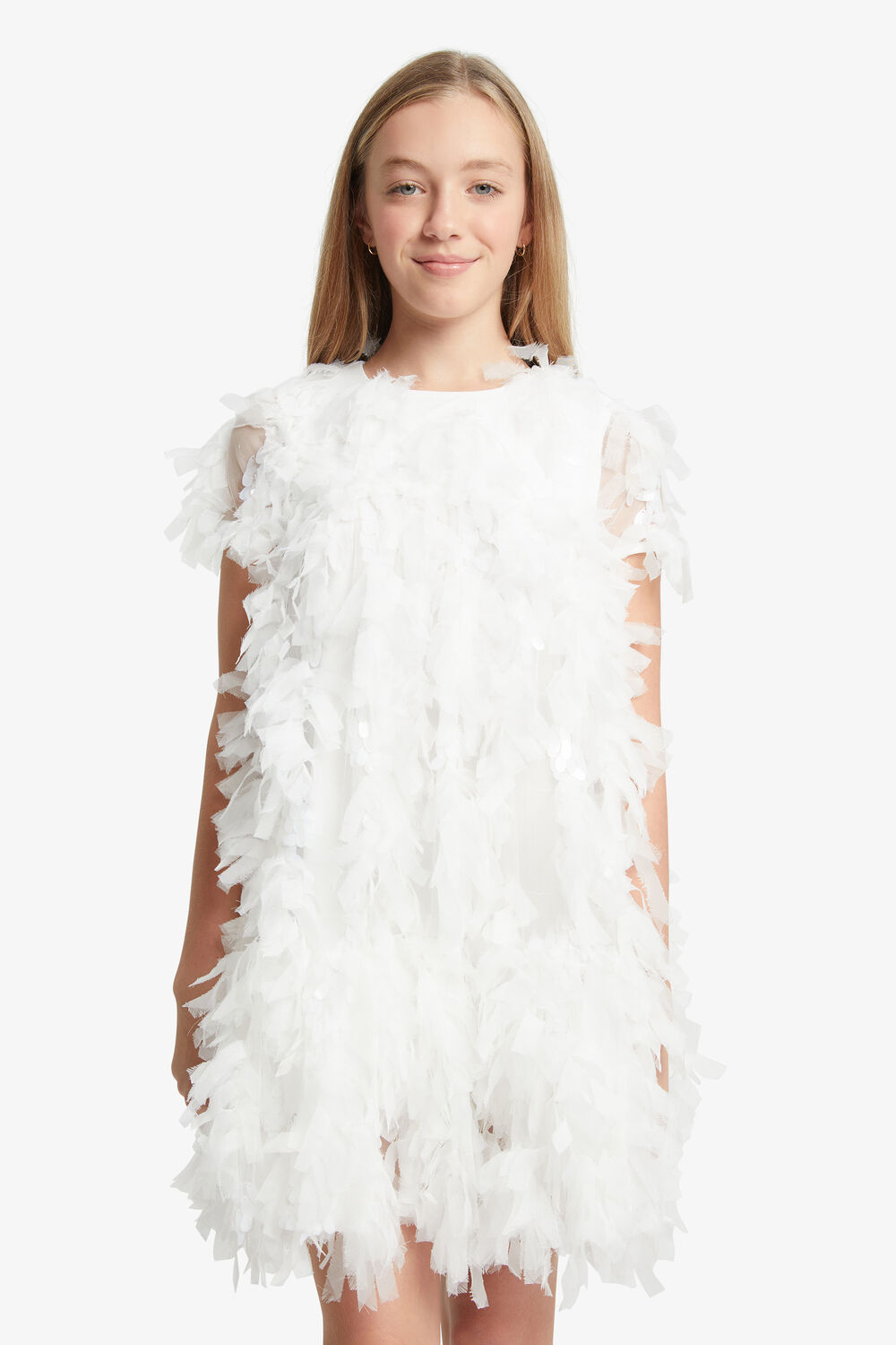 MALLORY TIERED DRESS in colour BRIGHT WHITE