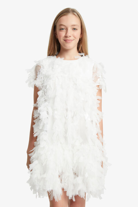 MALLORY TIERED DRESS in colour BRIGHT WHITE