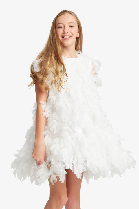 MALLORY TIERED DRESS in colour BRIGHT WHITE