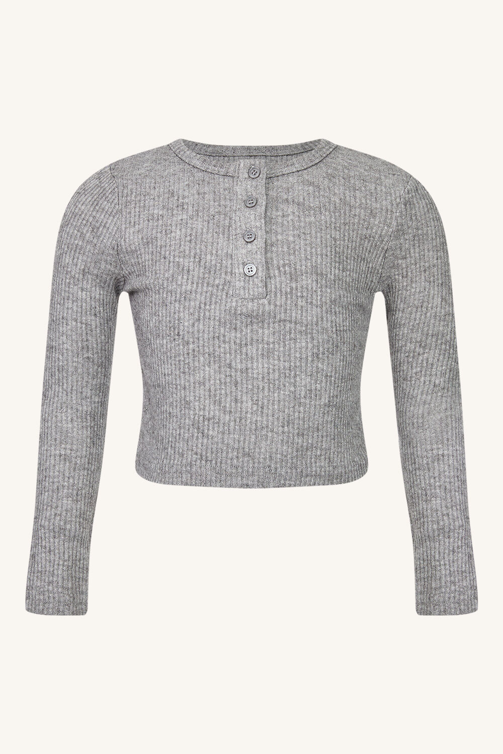 GIRLS KAIA RIB TOP in colour SMOKED PEARL