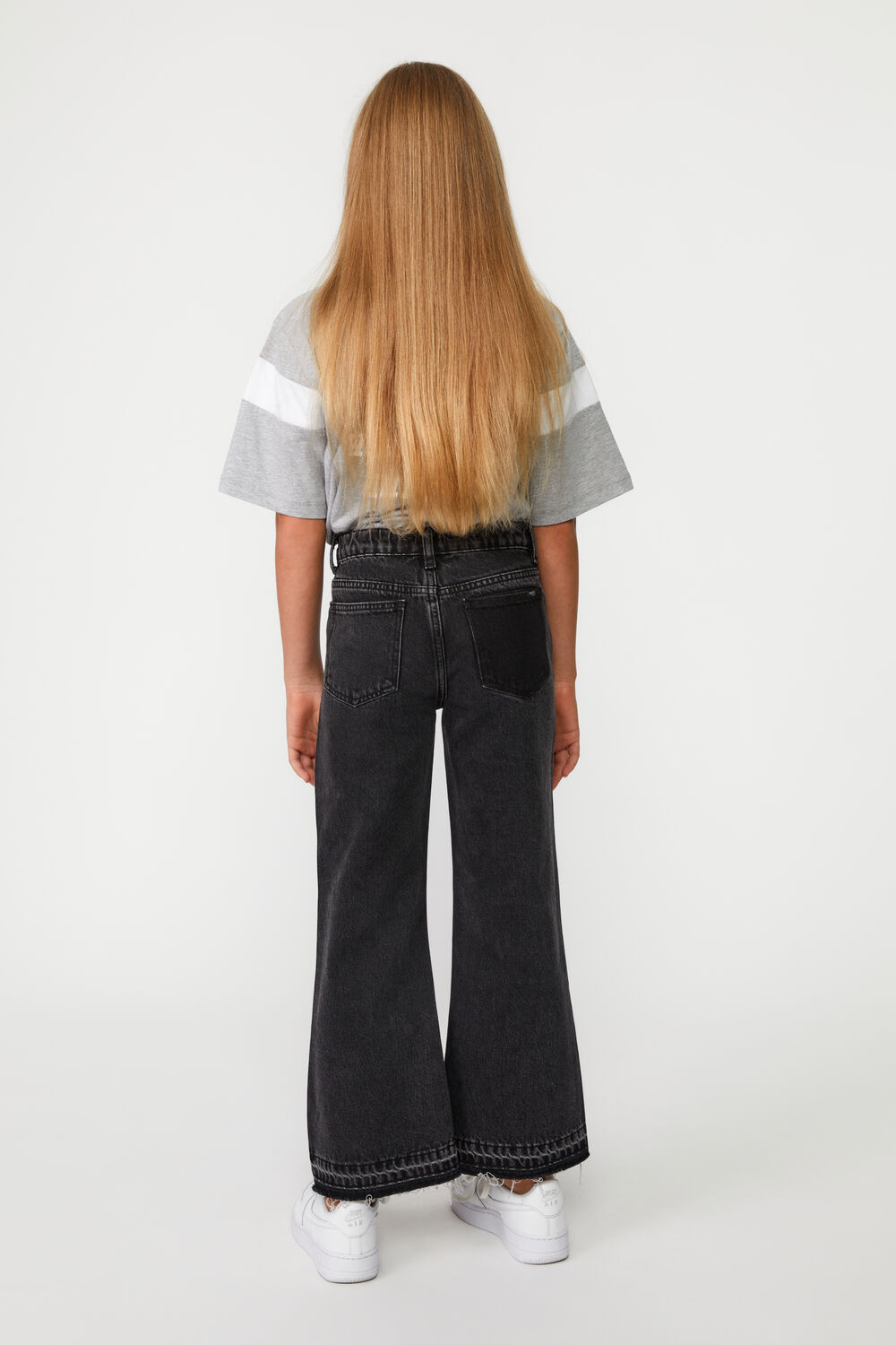 Girls MARLOWE PATCH DENIM JEAN in colour CAVIAR