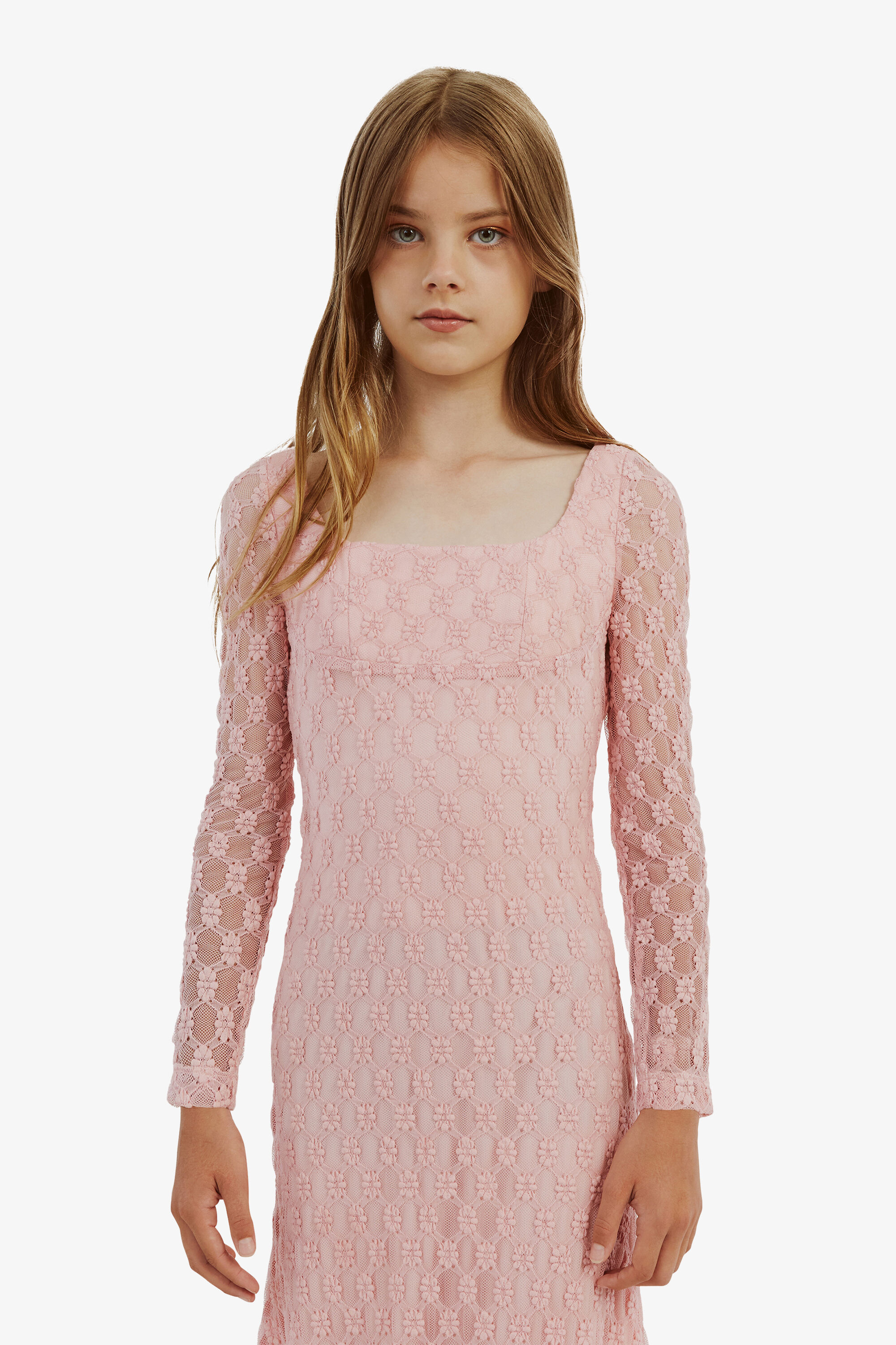 Girls Adoni Long Sleeve Midi In Cloud Pink | Bardot Junior Girls Adoni Long Sleeve Midi In Cloud Pink | Bardot Junior