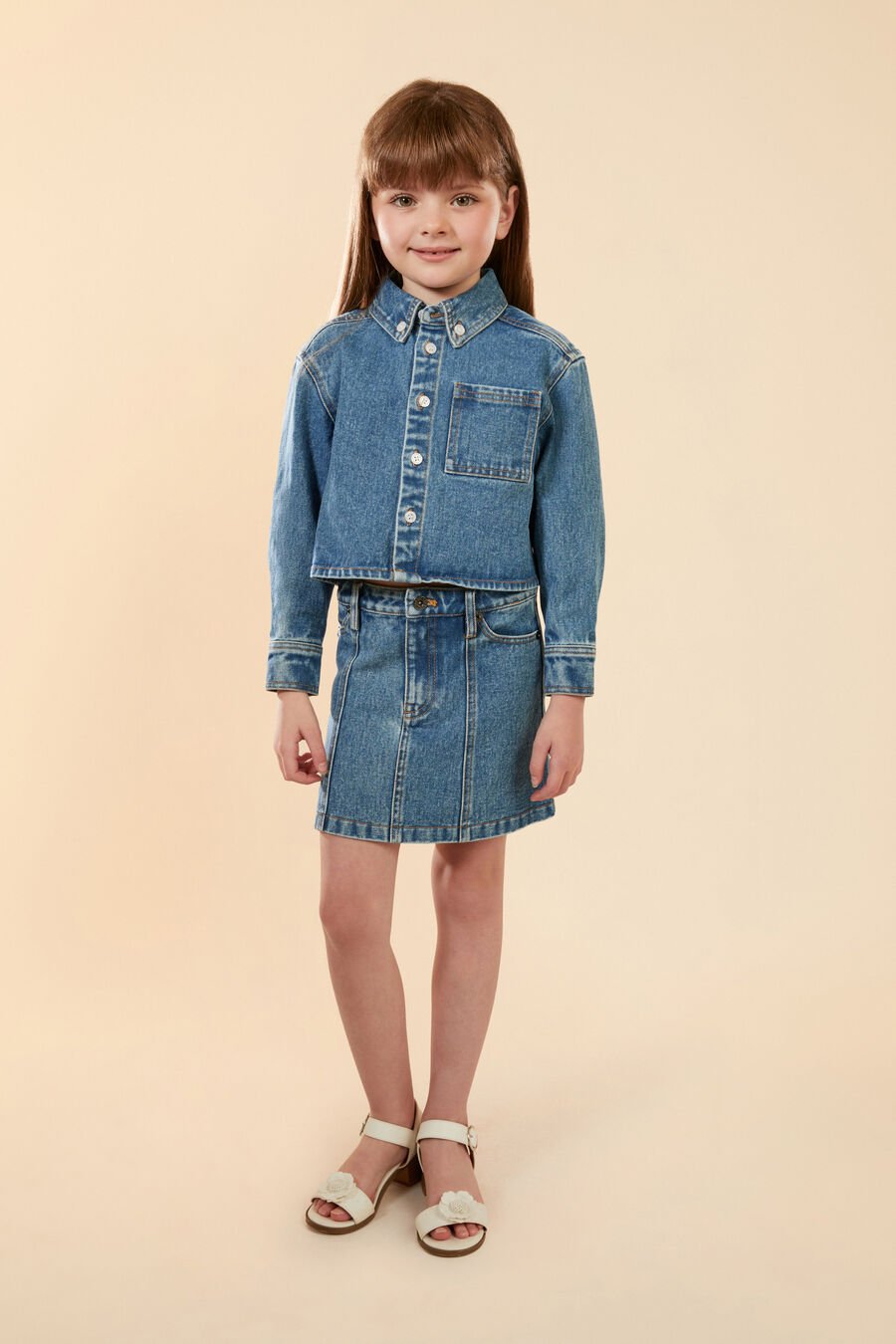 Girls Cairo Denim Mini Skirt
