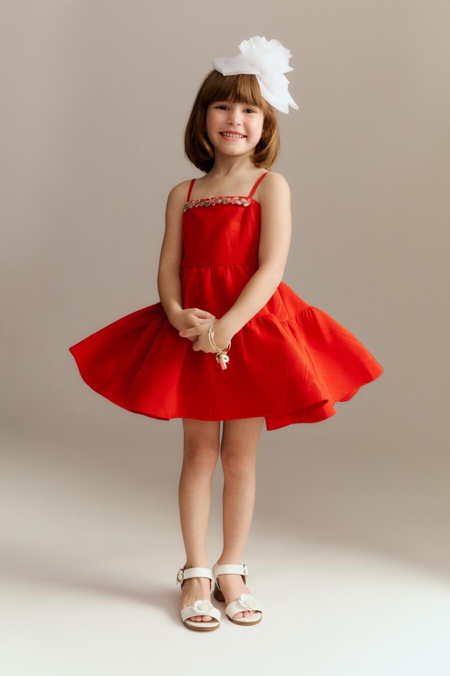 Girls Charlotte Trim Mini Dress