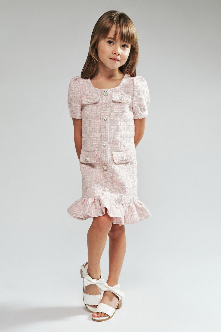 Girls Etta Boucle Dress