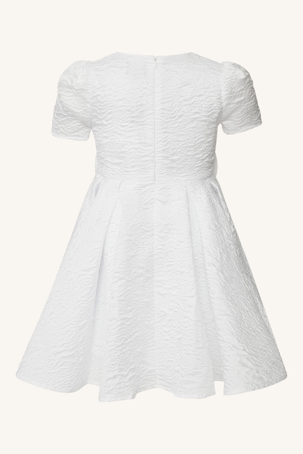 GIRLS ISLA BOW DRESS in colour BRIGHT WHITE