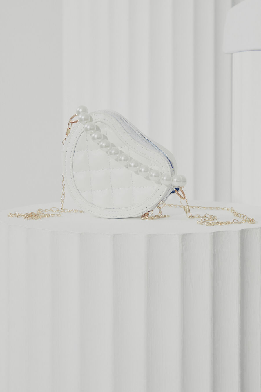 Girls Mini Quilted Heart Bag