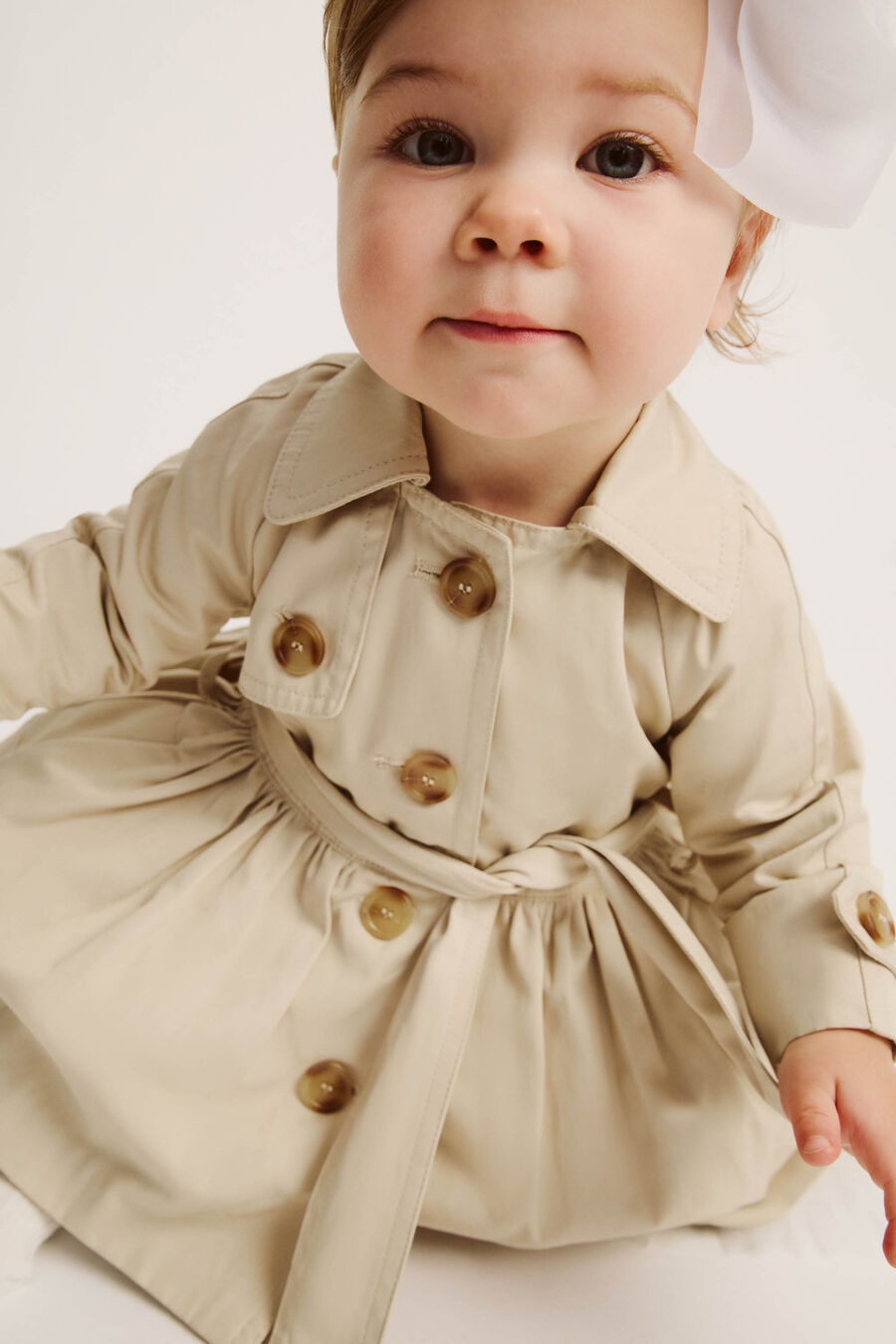 Baby Lucia Belted Classic Trench