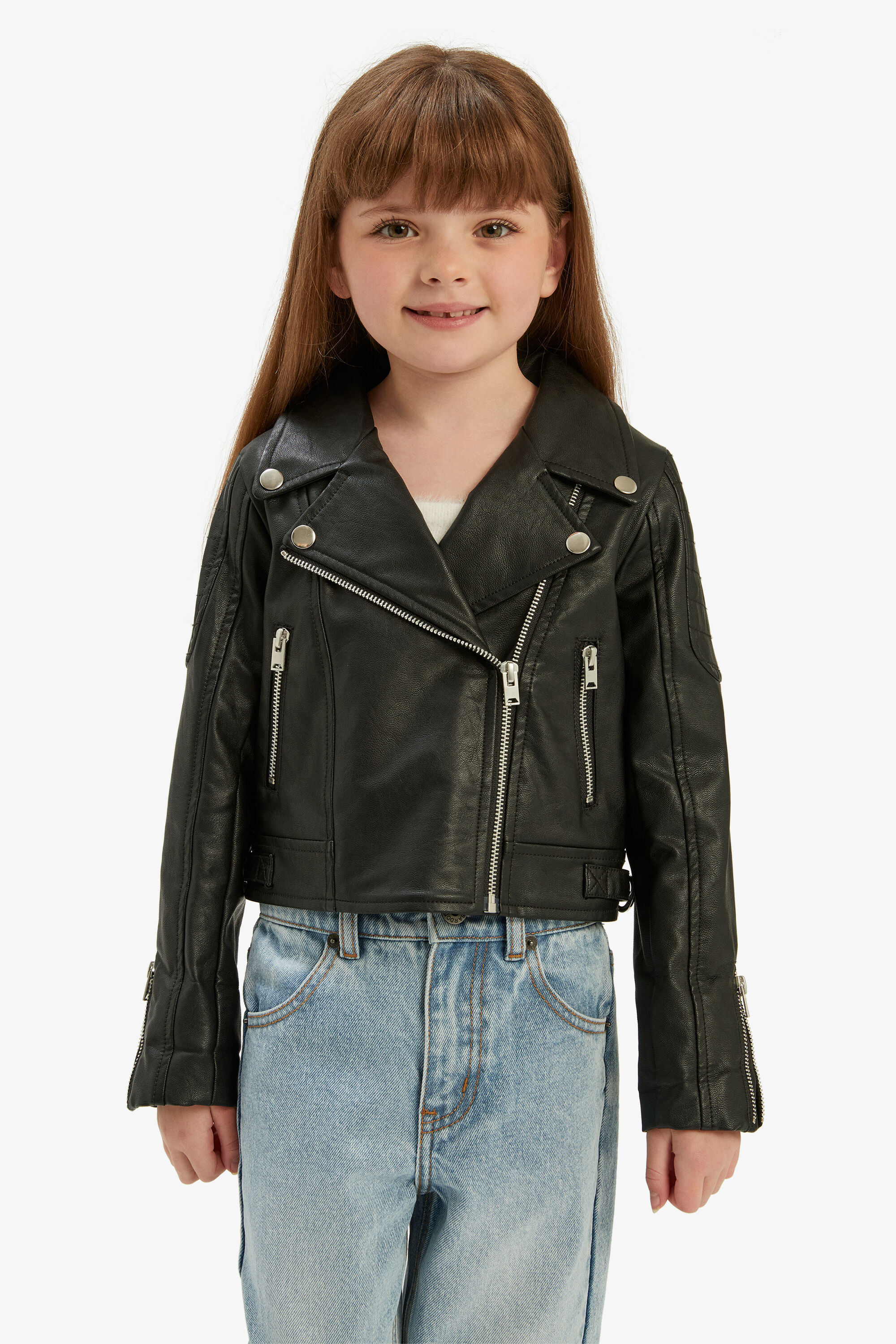 Girls Kora Biker Jacket In Black Bardot Junior