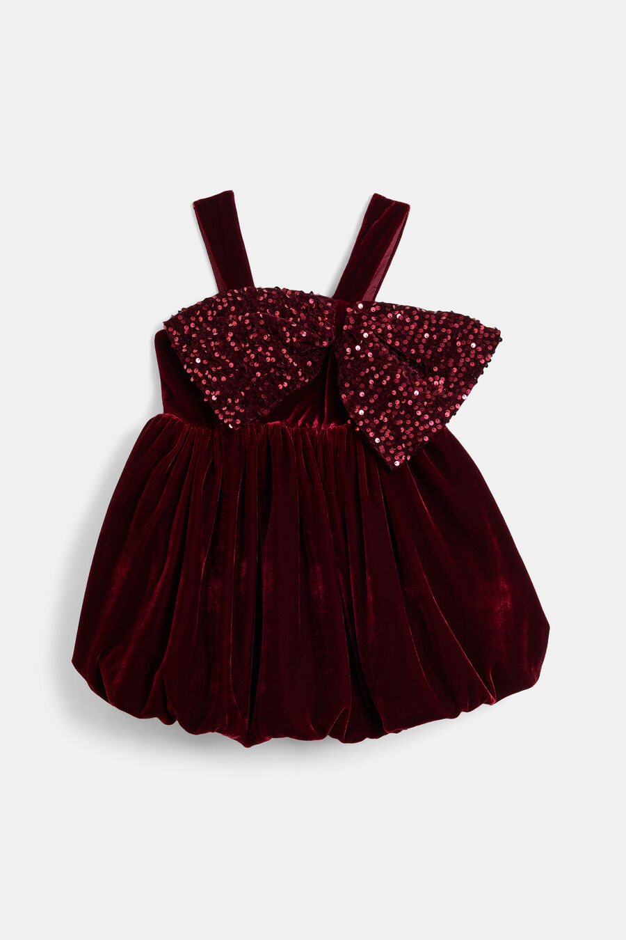 Girls Kirrily Velour Bow Dress