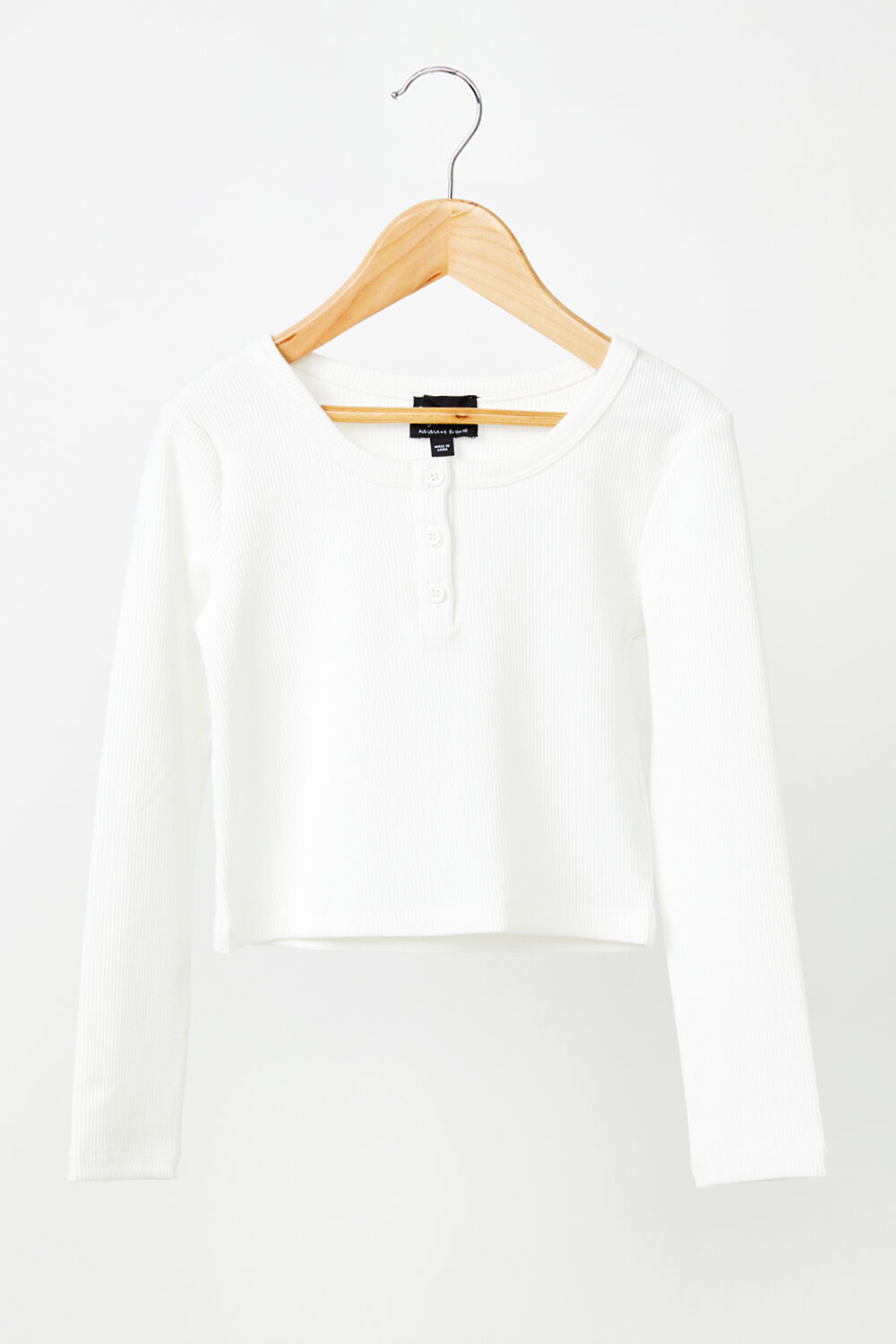 GIRLS AMALIE RIB TEE in colour BRIGHT WHITE