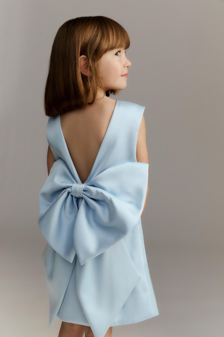 OLIVIA MINI DRESS in colour Steel Blue