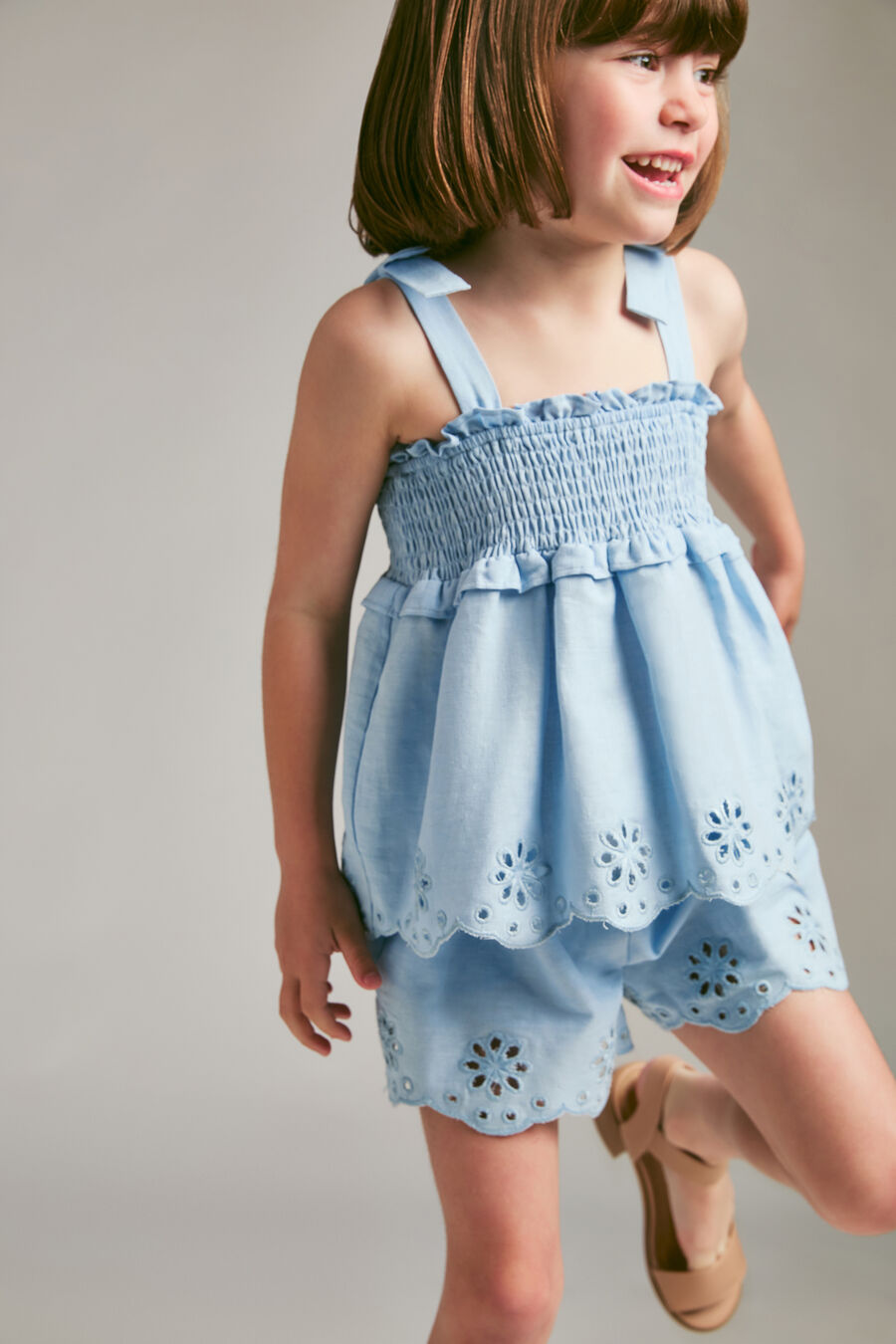 ALINA LINEN SET in colour Blue