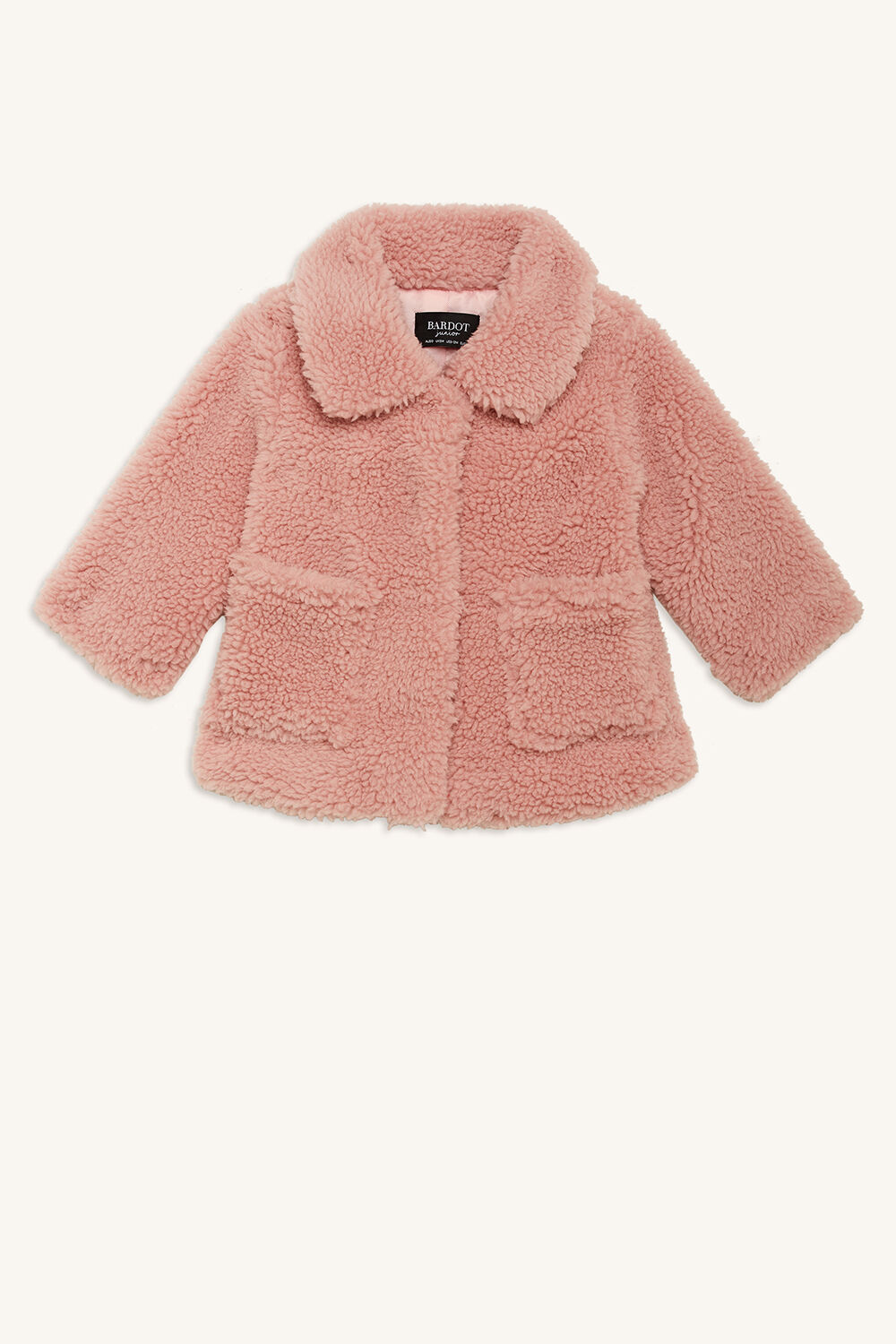 Baby Girl Florence Teddy Coat In Pink