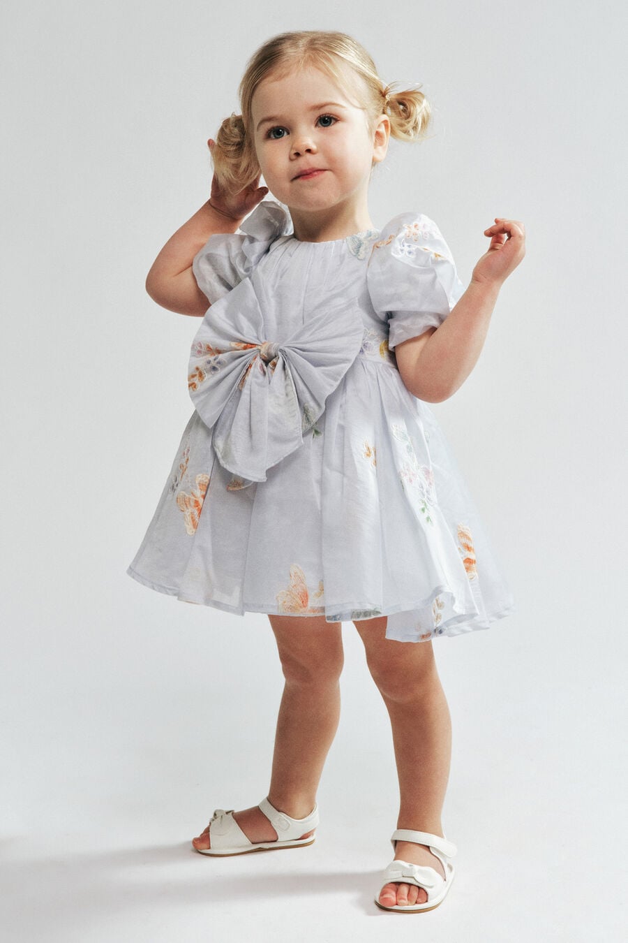 JADE BUTTERFLY MINI DRESS in colour Steel Blue