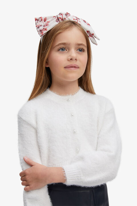 GIRLS AMELIA TIE HEAD BAND in colour POINSETTIA