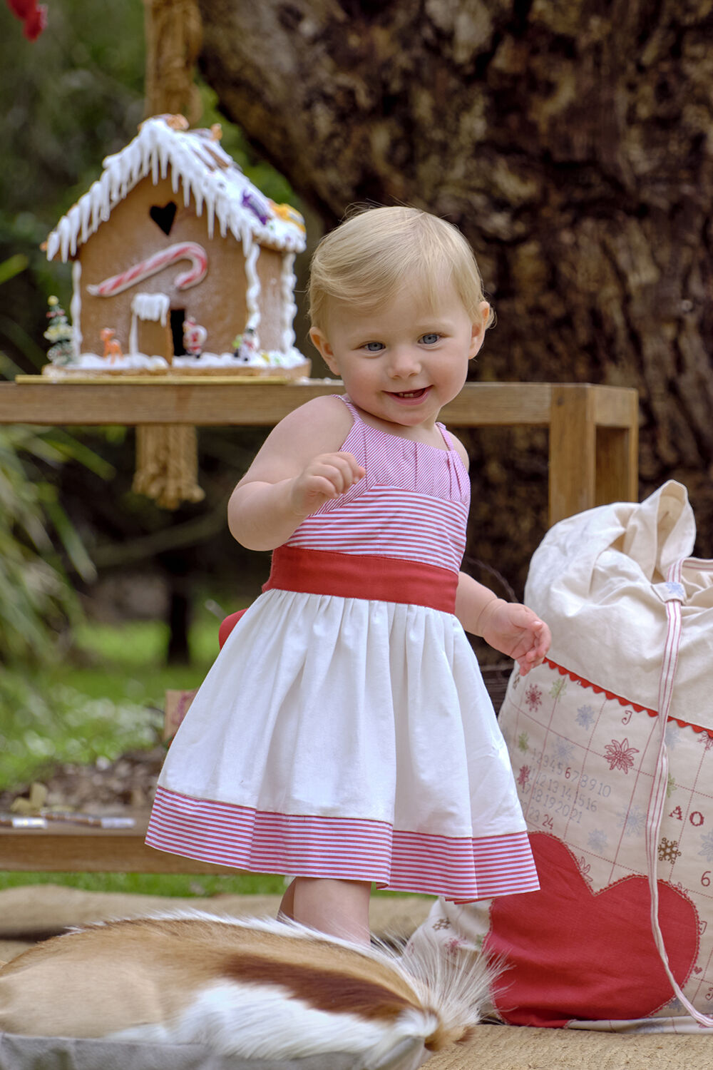 BABY GIRL FRENCHY DRESS in colour TANGO RED