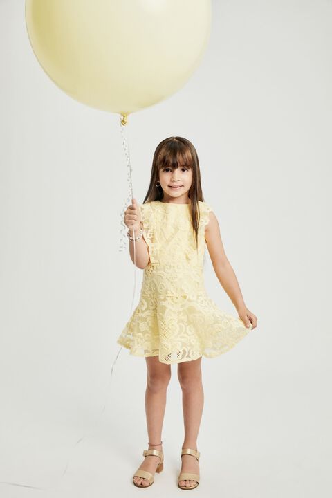 SADIE LACE DRESS in colour LIMELIGHT