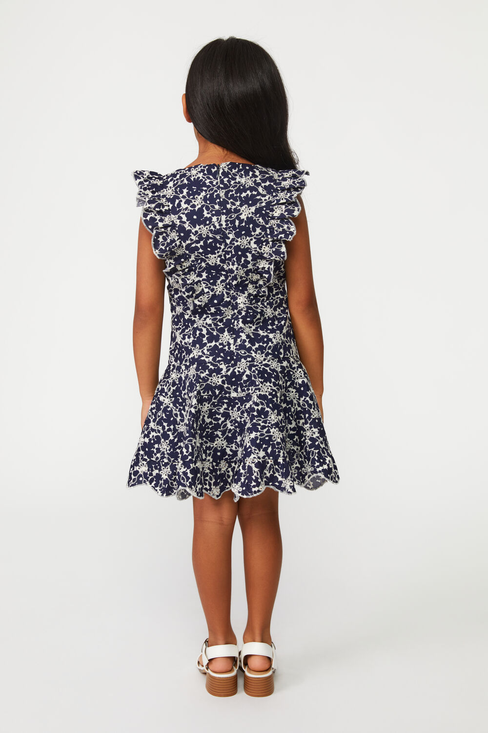 GIRLS GRACIE FRILL DRESS in colour DRESS BLUES