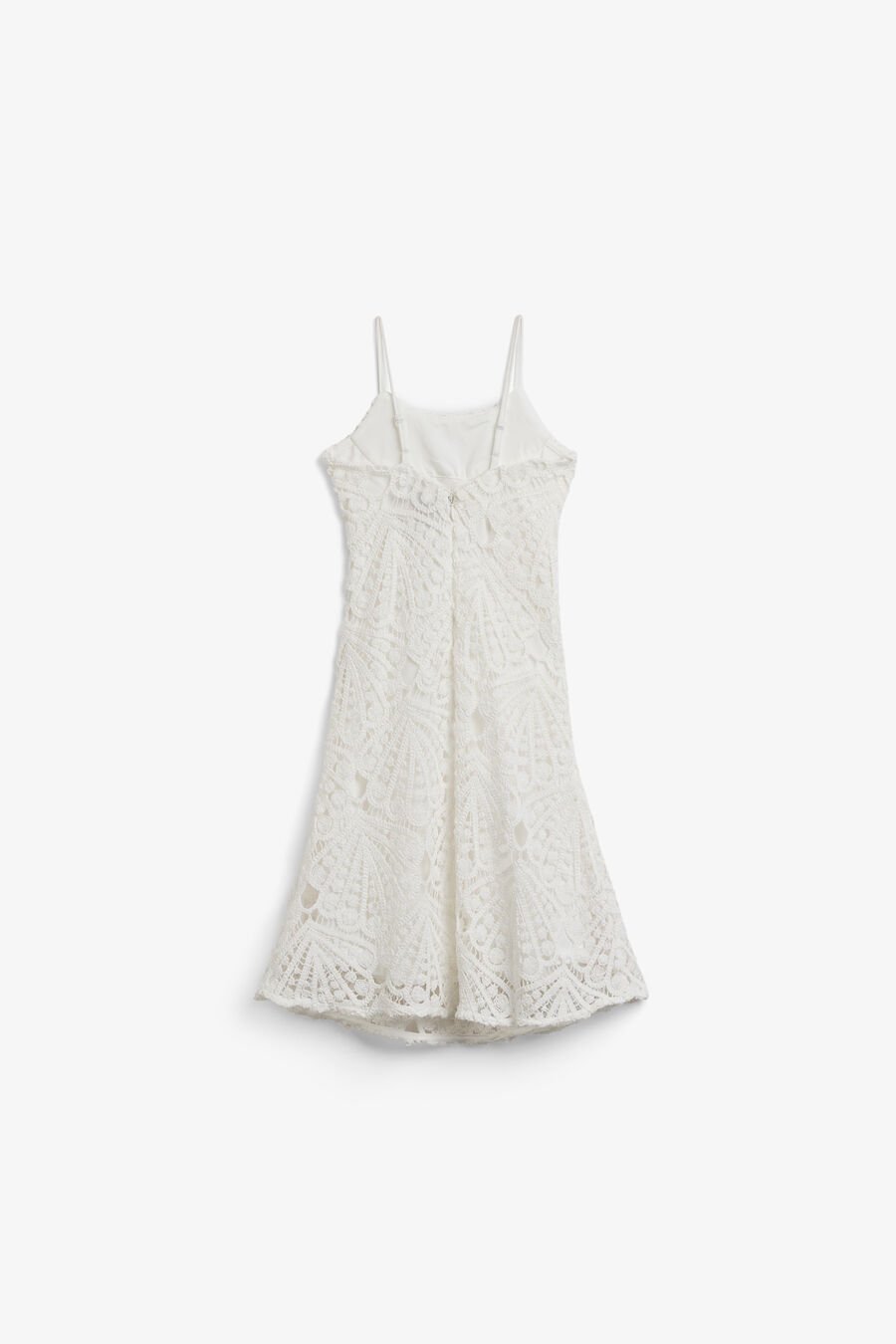 ANDREA CROCHET MIDI DRESS in colour WHITE