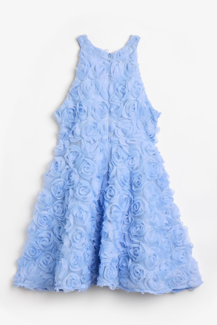 FLORETTE MINI HALTER DRESS in colour Blue